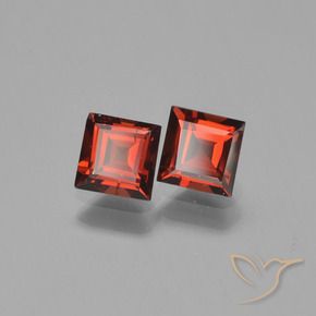 1.48 ctw Red Pyrope Garnet Stones, Natural Pyrope Garnet in Square Step-Cut Shape for Sale