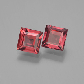 1.61 ctw Red Pyrope Garnet Stones, Natural Pyrope Garnet in Square Step-Cut Shape for Sale