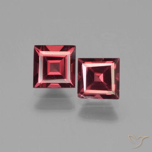 1.66ctw Natural Deep Red Pyrope Garnet, Square, VS