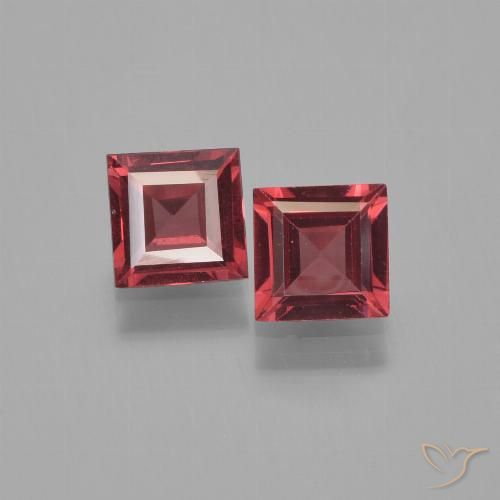 1.33 ct Square Cut Pyrope Garnet, 4.9 x 4.9 mm From Mozambique, Photo A