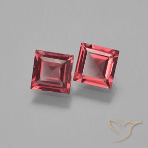1.33 ctw Red Pyrope Garnet Stones, Natural Pyrope Garnet in Square Step-Cut Shape for Sale
