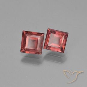 1.67 ctw Red Pyrope Garnet Stones, Natural Pyrope Garnet in Square Step-Cut Shape for Sale