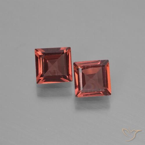 1.33 ct Square Cut Pyrope Garnet, 5 x 4.9 mm From Mozambique, Photo A