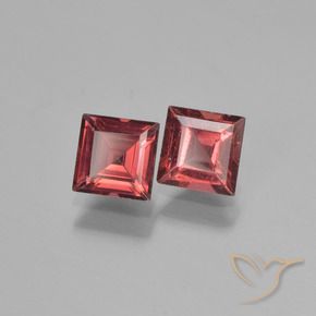 1.55 ctw Red Pyrope Garnet Stones, Natural Pyrope Garnet in Square Step-Cut Shape for Sale