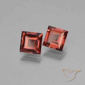 1.60 ctw Red Pyrope Garnet Stones, Natural Pyrope Garnet in Square Step-Cut Shape for Sale