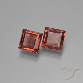 1.43 ctw Red Pyrope Garnet Stones, Natural Pyrope Garnet in Square Step-Cut Shape for Sale