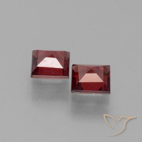 Pyrope Garnet Gemstones in 5 x 5 mm (calibrated) Size for Sale, Pyrope Garnet Stones in Deep Red Color