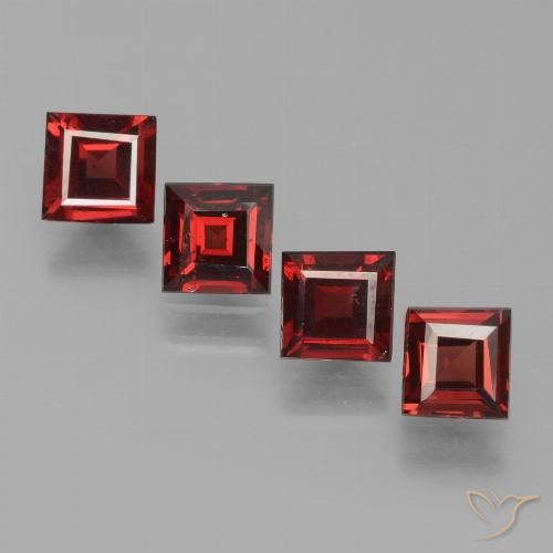 2.35ctw Natural Deep Blood Red Pyrope Garnet, Square, VS