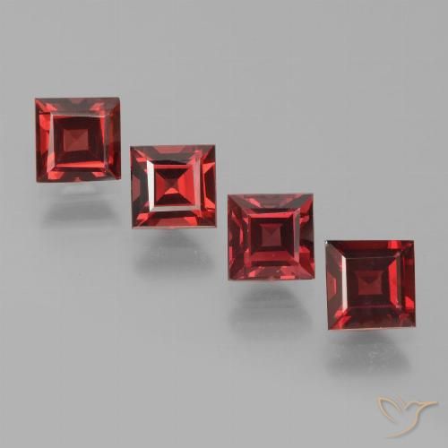 3.22ctw Natural Dark Red Pyrope Garnet, Square, VS