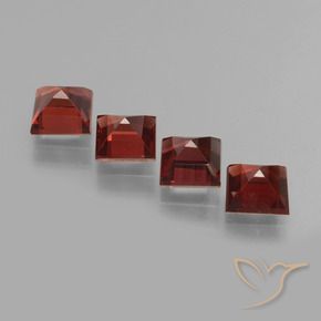 Pyrope Garnet Gemstones in 5 x 5 mm (calibrated) Size for Sale, Pyrope Garnet Stones in Dark Red Color