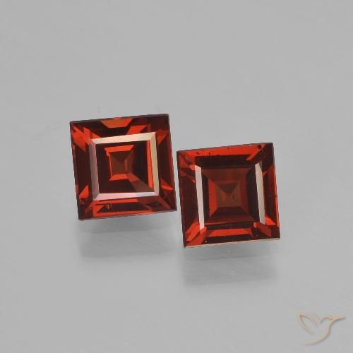 1.55 ct Square Cut Pyrope Garnet, 5.2 x 5.1 mm From Mozambique, Photo A