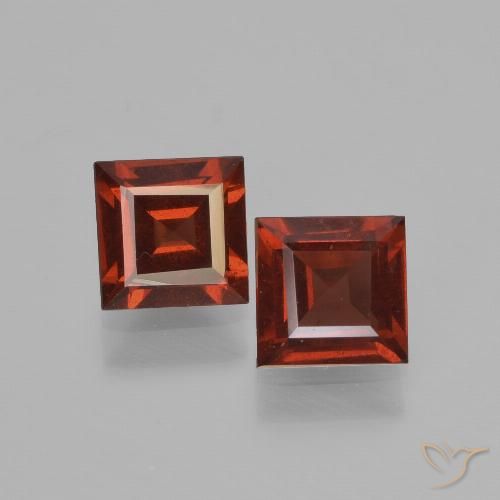 1.41 ct Square Cut Pyrope Garnet, 5.1 x 5.1 mm From Mozambique, Photo A