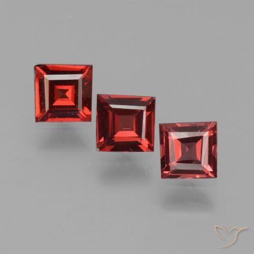 1.73ctw Natural Deep Red Pyrope Garnet, Square, VS
