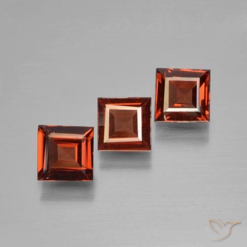 1.82ctw Natural Bright Red Pyrope Garnet, Square, VS
