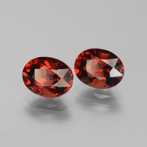 1.76 ct Red Pyrope Garnet Stone, Natural Pyrope Garnet in Oval Facet Shape for Sale