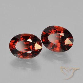 3.06 ctw Red Pyrope Garnet Stones, Natural Pyrope Garnet in Oval Facet Shape for Sale