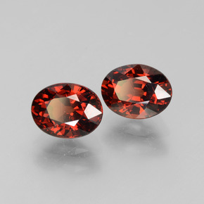 3.54 ctw Red Pyrope Garnet Stones, Natural Pyrope Garnet in Oval Facet Shape for Sale