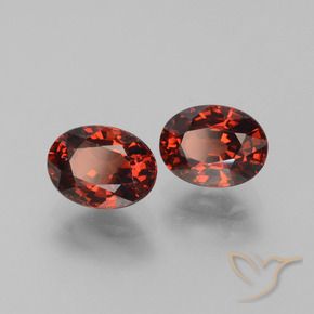 3.57 ctw Red Pyrope Garnet Stones, Natural Pyrope Garnet in Oval Facet Shape for Sale