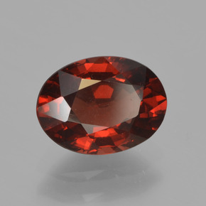 1.66 ct Red Pyrope Garnet Stone, Natural Pyrope Garnet in Oval Facet Shape for Sale