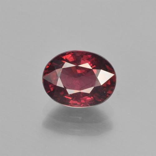 ダークレッド パイロープガーネット 宝石 - 1.8ct オーバル ファセット (ID: 451866)