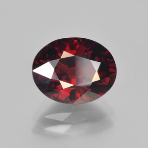 3.63 ct Red Pyrope Garnet Stone, Natural Pyrope Garnet in Oval Facet Shape for Sale