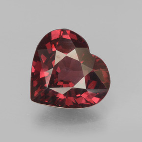 3.25 ct Red Pyrope Garnet Gemstone, Pyrope Garnet Gem in Heart Facet Shape for Sale.
