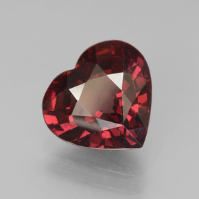 3.25 ct Red Pyrope Garnet Stone, Natural Pyrope Garnet in Heart Facet Shape for Sale