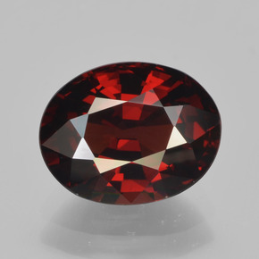 3.48 ct Red Pyrope Garnet Gemstone, Pyrope Garnet Gem in Oval Facet Shape for Sale.