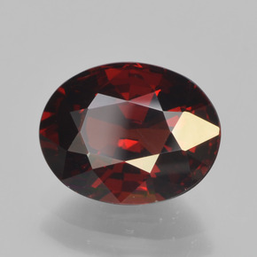 3.48 ct Red Pyrope Garnet Stone, Natural Pyrope Garnet in Oval Facet Shape for Sale