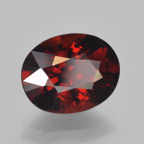 3.29 ct Red Pyrope Garnet Stone, Natural Pyrope Garnet in Oval Facet Shape for Sale