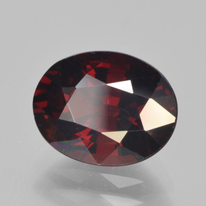 3.55 ct Red Pyrope Garnet Stone, Natural Pyrope Garnet in Oval Facet Shape for Sale