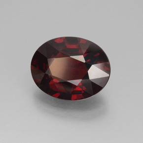 3.30 ct Red Pyrope Garnet Stone, Natural Pyrope Garnet in Oval Facet Shape for Sale