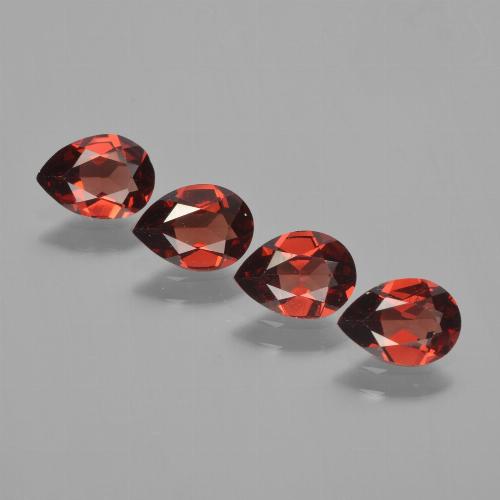 Темно-красный Гранат Пироп Камень - 0.7ct Фасетная Груша (ID: 452991)