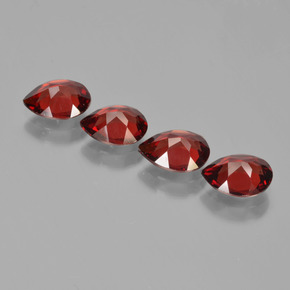 Pyrope Garnet Gemstones in 7 x 5 mm (calibrated) Size for Sale, Pyrope Garnet Stones in Deep Blood Red Color