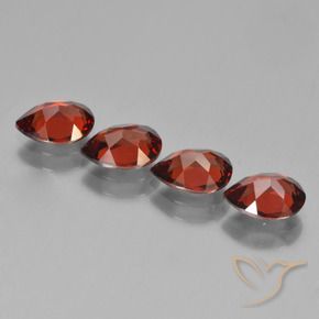Pyrope Garnet Gemstones in 7 x 5 mm (calibrated) Size for Sale, Pyrope Garnet Stones in Currant Red Color