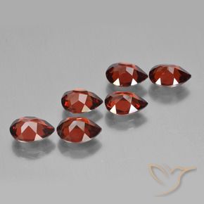 Pyrope Garnet Gemstones in 7 x 5 mm (calibrated) Size for Sale, Pyrope Garnet Stones in Merlot Red Color