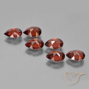 Pyrope Garnet Gemstones in 7 x 5 mm (calibrated) Size for Sale, Pyrope Garnet Stones in Merlot Red Color