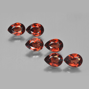 4.73 ctw Red Pyrope Garnet Stones, Natural Pyrope Garnet in Pear Facet Shape for Sale