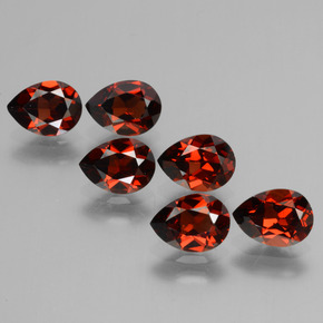 Bright Red Pyrope Garnet Gem - 1ct Pear Facet (ID: 453064)