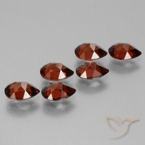 Pyrope Garnet Gemstones in 7 x 5 mm (calibrated) Size for Sale, Pyrope Garnet Stones in Medium Red Color