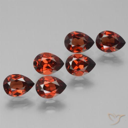 5.48ctw Natural Bright Red Pyrope Garnet, Pear Shape, VVS-VS