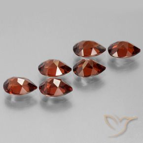 Pyrope Garnet Gemstones in 7 x 5 mm (calibrated) Size for Sale, Pyrope Garnet Stones in Bright Red Color