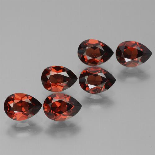 Deep Red Pyrope Garnet Gem - 0.9ct Pear Facet (ID: 453071)