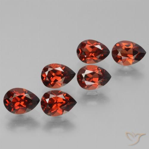 5.55ctw Natural Bright Red Pyrope Garnet, Pear Shape, VVS-VS
