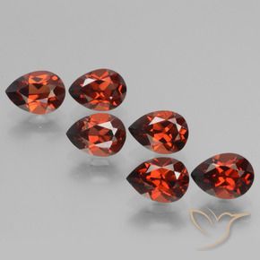 5.55 ctw Red Pyrope Garnet Stones, Natural Pyrope Garnet in Pear Facet Shape for Sale