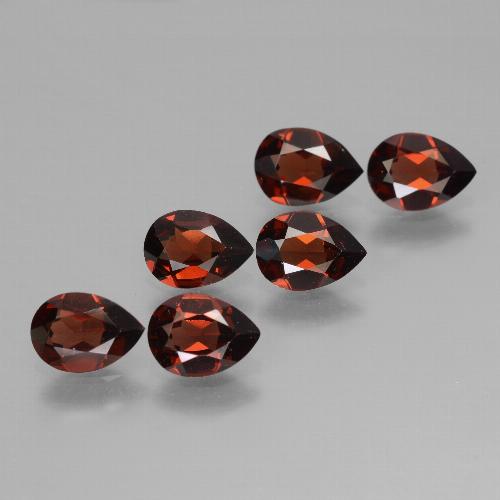 4.64 ctw Red Pyrope Garnet Gemstones, Pyrope Garnet Gems in Pear Facet Shape for Sale.