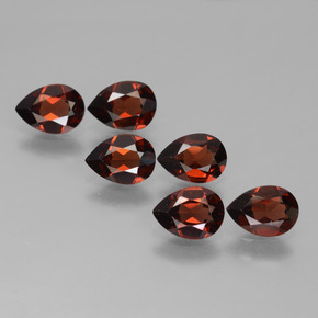 4.64 ctw Red Pyrope Garnet Stones, Natural Pyrope Garnet in Pear Facet Shape for Sale