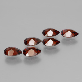 Pyrope Garnet Gemstones in 7 x 5 mm (calibrated) Size for Sale, Pyrope Garnet Stones in Merlot Red Color