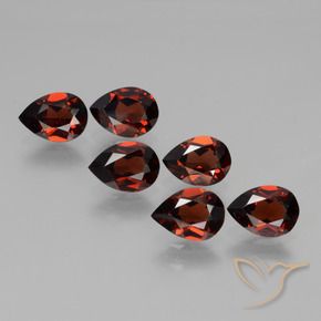 4.88 ctw Red Pyrope Garnet Stones, Natural Pyrope Garnet in Pear Facet Shape for Sale