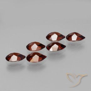 Pyrope Garnet Gemstones in 7 x 5 mm (calibrated) Size for Sale, Pyrope Garnet Stones in Deep Red Color